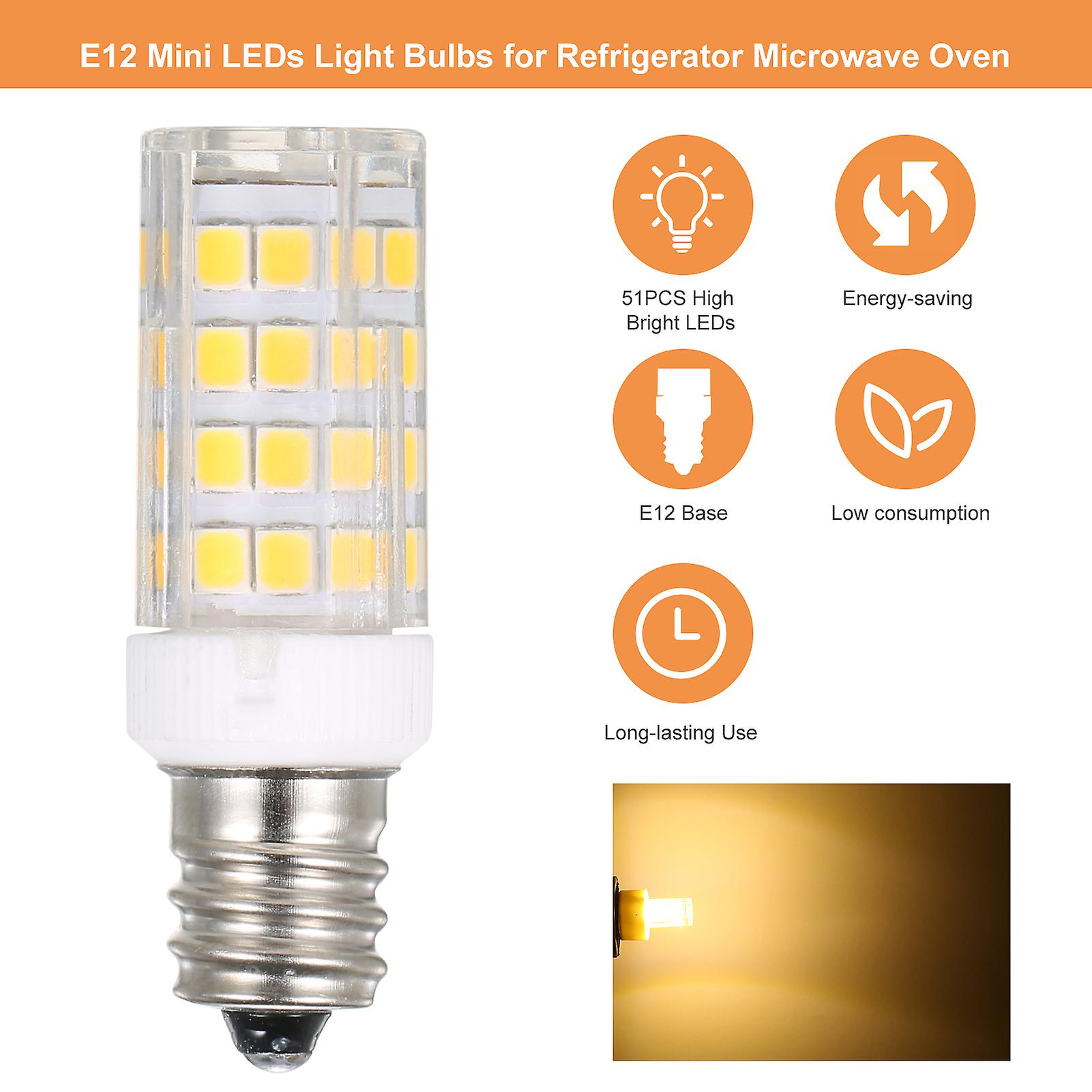 E12 Mini Leds Light Bulbs Home Use 5w Energy-saving Lamp Bulbs For Refrigerator Microwave Oven Ranges Hood No.205318