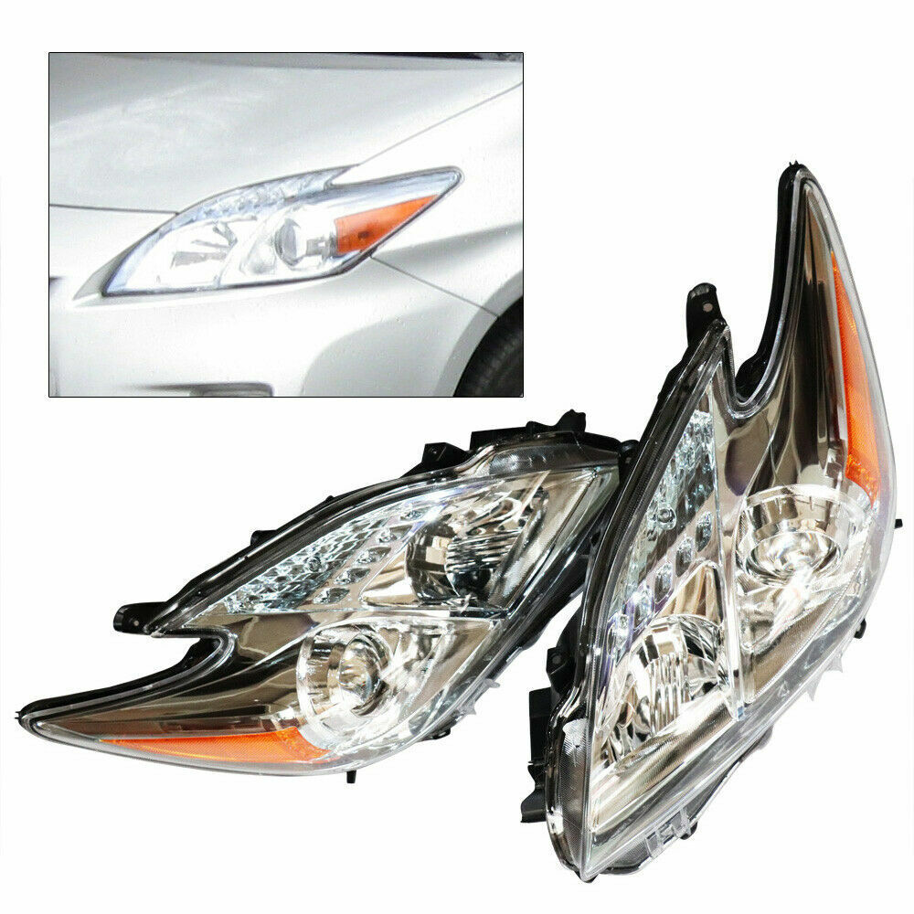 Wuzstar For 2010 2011 Toyota Prius Halogen Model Headlight Assembly LH+RH Pair Headlamp 8113047211