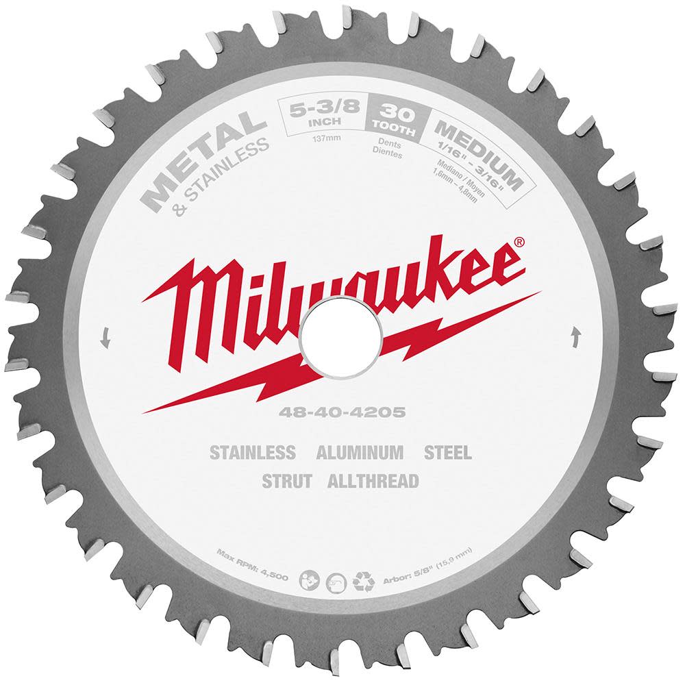 Milwaukee Metal & Stainless Cutting Circular Saw Blade 48-40-4205M910 from Milwaukee