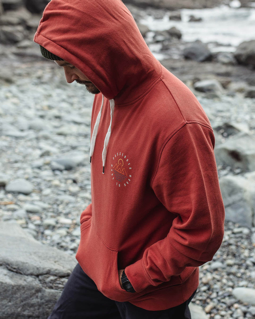 Escapism Recycled Hoodie - Burnt Red