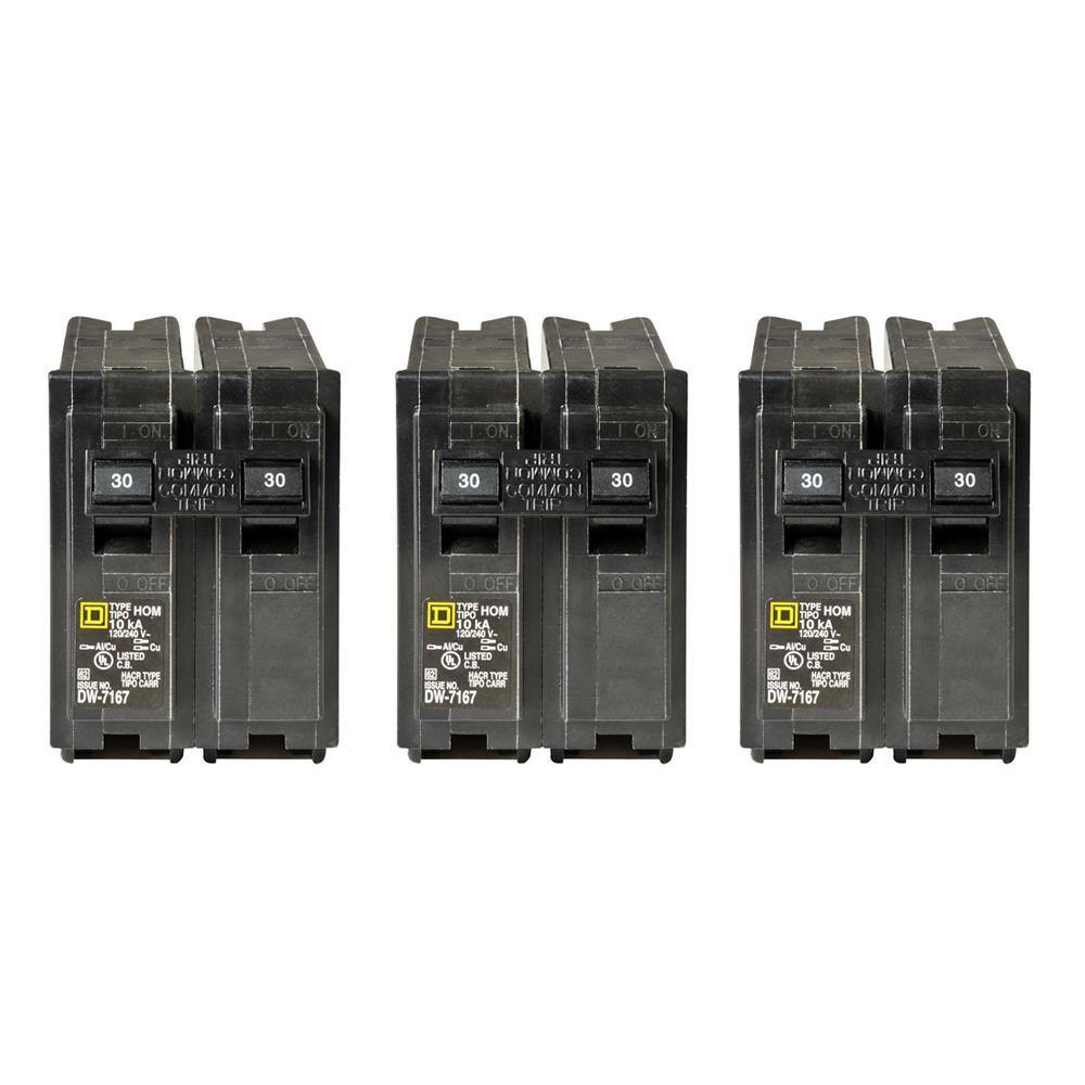 Square D Homeline 30 Amp 2-Pole Circuit Breaker (3-Pack) HOM230CP3