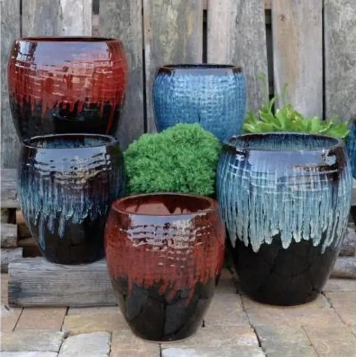 Cheap Supply Large Pottery Outdoor Pots Creative Vase for Garden Mall Office Decor