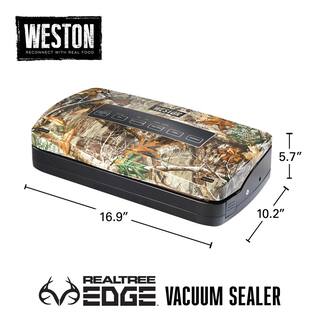 Weston Realtree Edge Camouflage Food Vacuum Sealer with Roll Storage and Bag Cutter 65-3001-RE