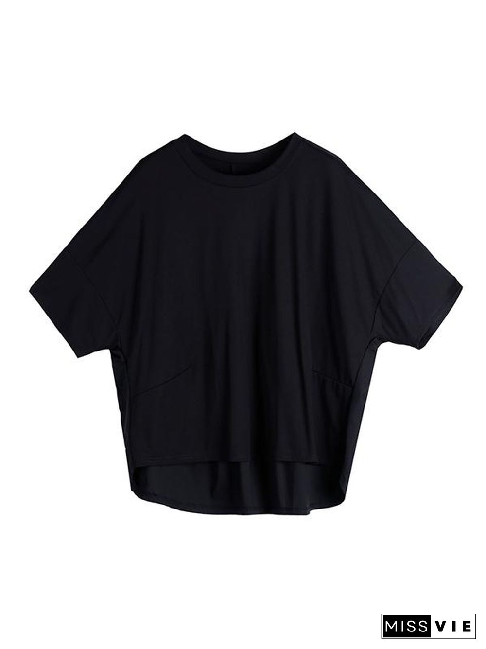 New Solid Round-Neck T-Shirts