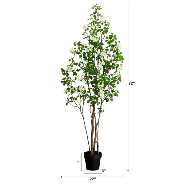 6' Artificial Dogwood Tree with Real Touch Leaves