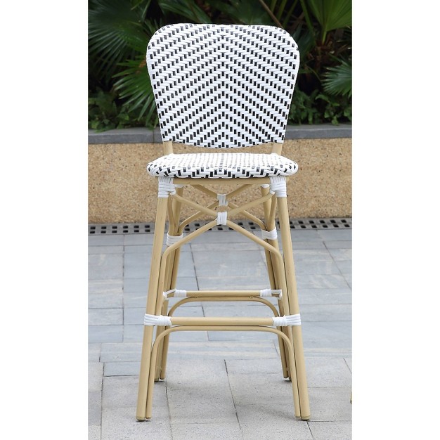 Aster 2pk Wicker Patio Bar Height Chairs Mibasics