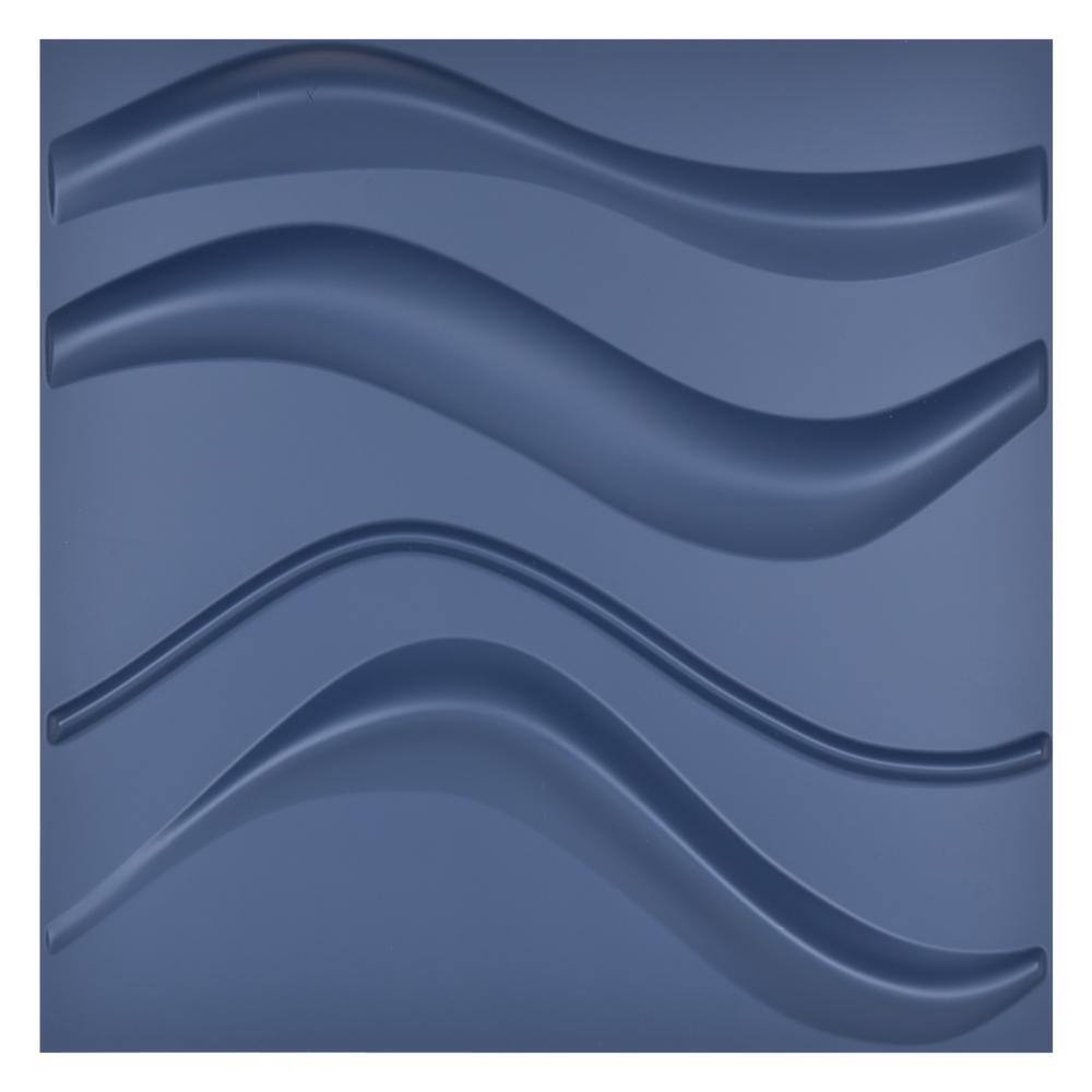 Art3dwallpanels Navy Blue Waver Decorative Wall Panel 3D Wall Tiles 19.7 in. x 19.7 in.( 32 sq. ft.Pack) A10hd003BL