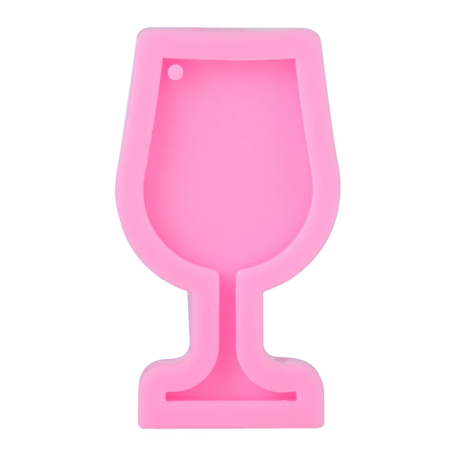 Clay Molds Food Grade Silicone Nontoxic Odorless Wine Cup Shape Fondant Mold for Mini Candies Chocolate