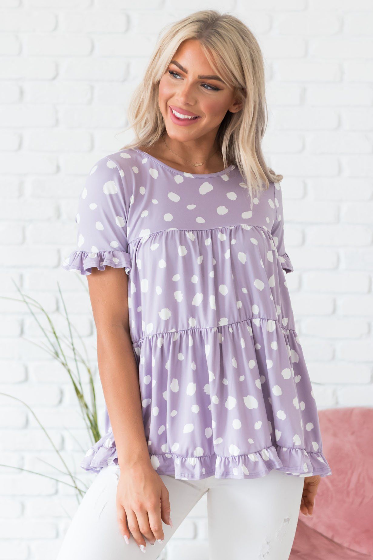 Easily Spotted Modest Babydoll Blouse