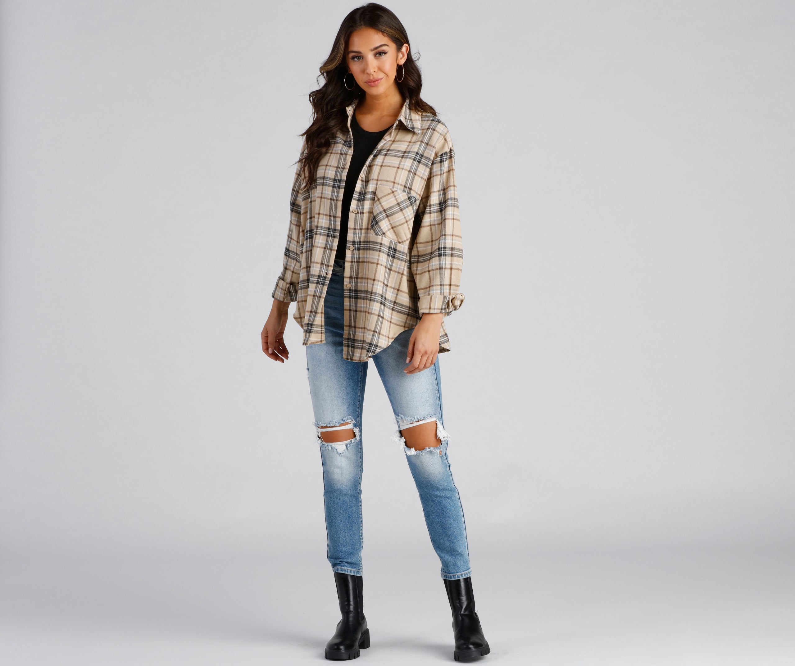 Cozy-Cute Plaid Flannel Top