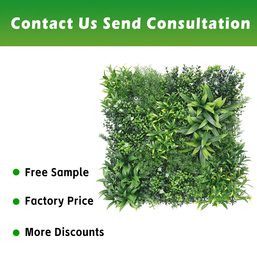 P180 Garden Supplies Decorative Faux Synthetic Grass Leaves Boxwood Hedge Panels Artificial Grass Wall