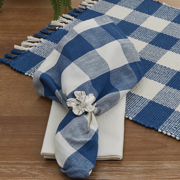 Park Designs Blue Buffalo Check Napkin Set Of 4