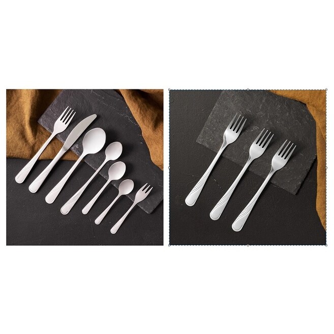 SALERNO Stainless Steel Flatware set in a case  72 pcs   72 pcs