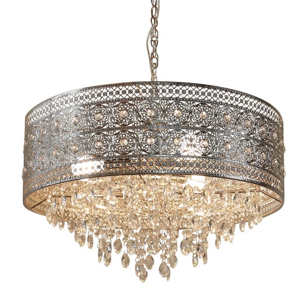 Brielle Crystal Chandelier Polished Nickel River Of Goods