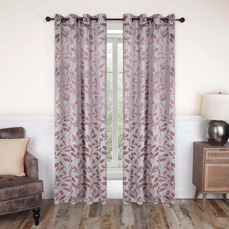 Superior Leaves Insulated Thermal 2-Pack Blackout Grommet Window Curtain Panels