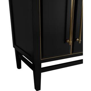 Avanity Mason 48 in. Bath Vanity Cabinet Only in Black with Gold Trim MASON-V48-BKG