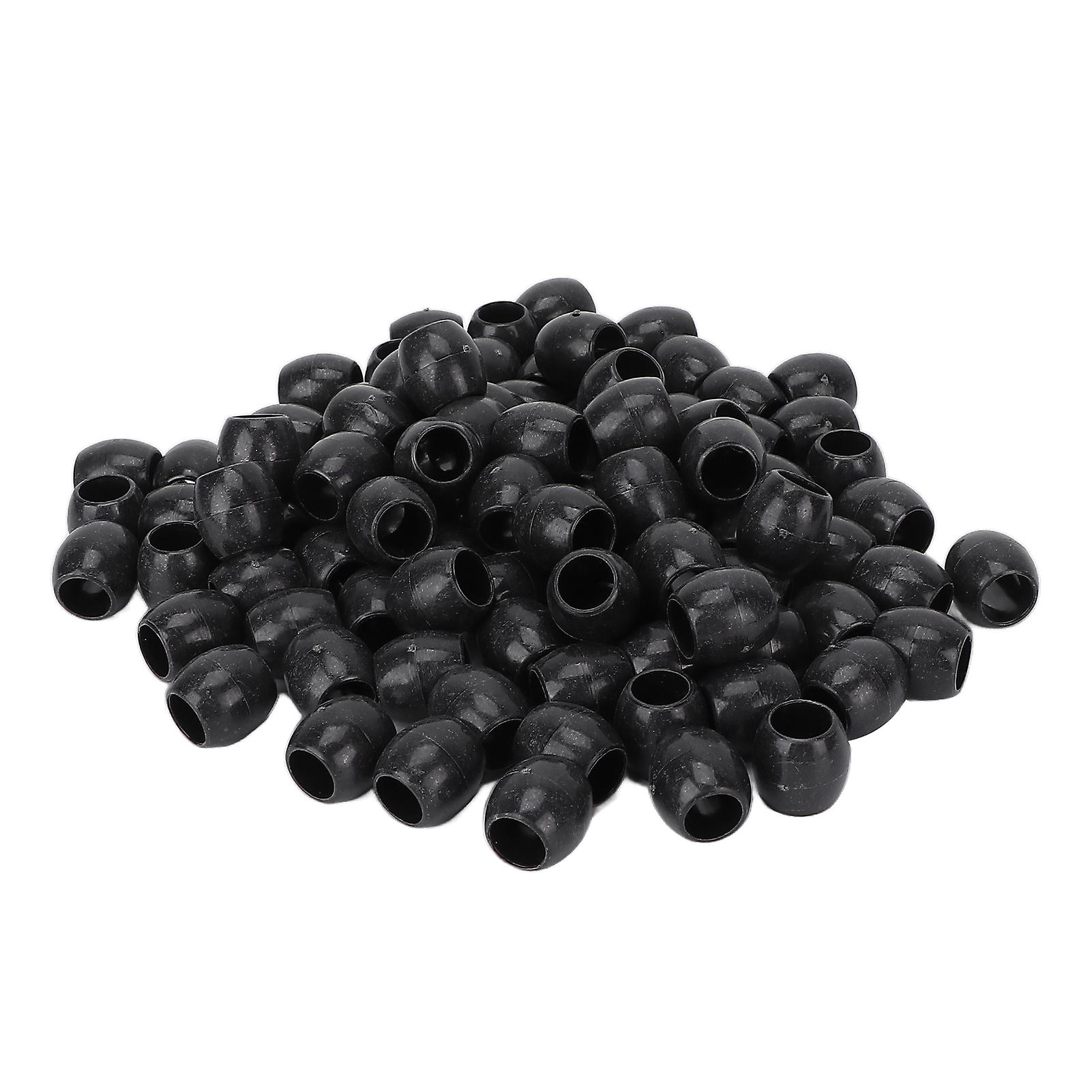 100pcs Hair Jewelry Dreadlocks Black Hair Braiding Beads Diy Hair Beard Decoration Accessories