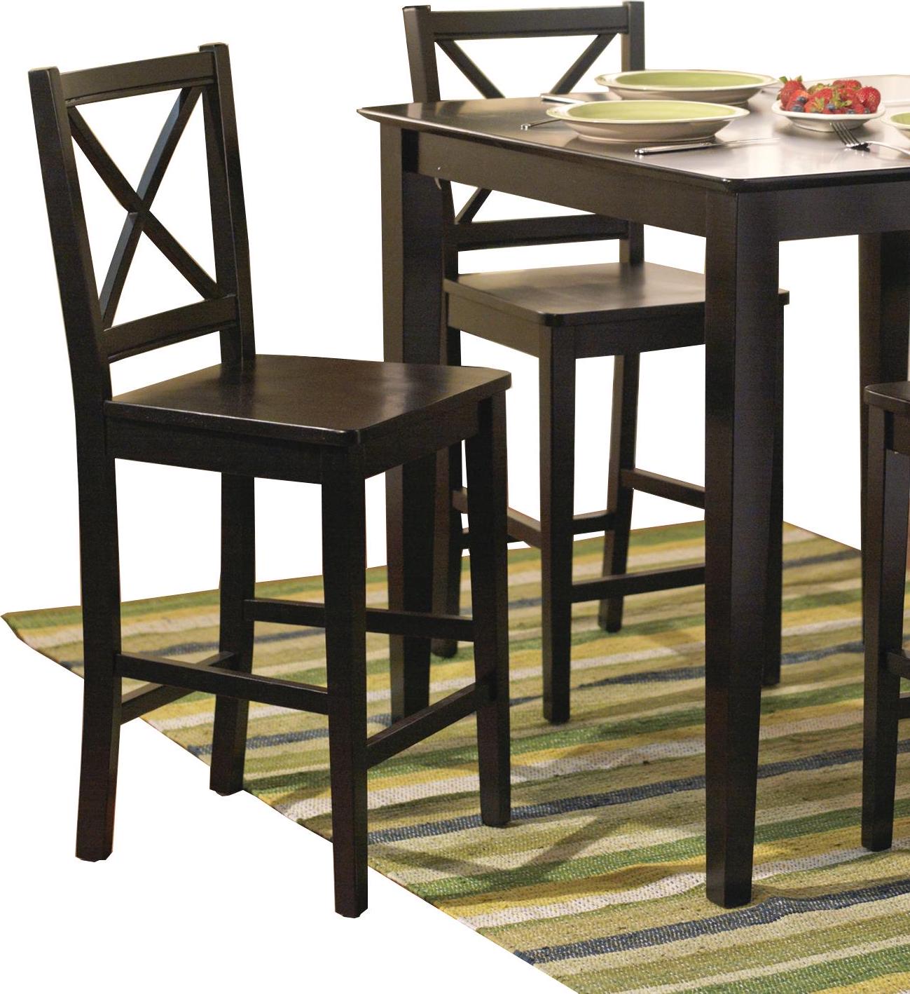 TMS Virginia Cross-Back 30 Bar Stool， Set of 2， Multiple Colors