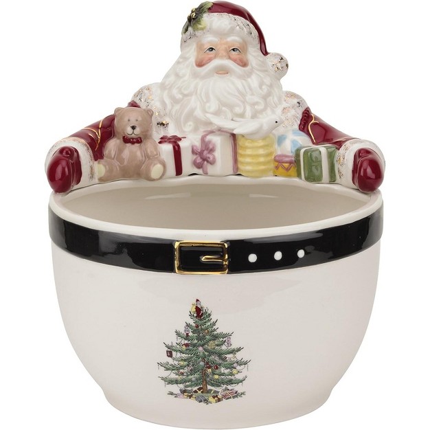 Spode Christmas Tree Santa Nut Bowl Made Of Fine Earthenware