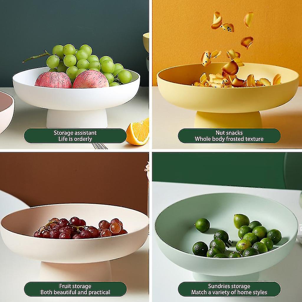 Miman Fruit Dish Round Drain Fruit Basket Modern Style Container For Kitchen