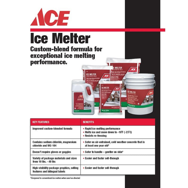 ICE MELT 40# PAIL ACE