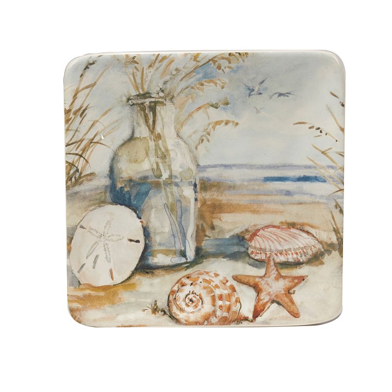 Certified International Coastal Landscape 4-pc. Canape Plate Set