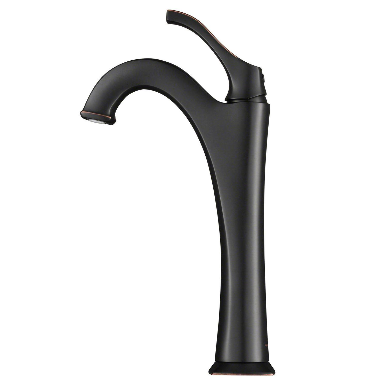 KRAUS Arlo Oil Rubbed Bronze Single Handle Vessel Bathroom Faucet with Pop Up Drain