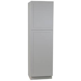 Hampton Bay Cambridge Gray Shaker Assembled Pantry Cabinet with Adjustable Shelves (24 in. W x 24.5 in. D x 84 in. H) CA2484P-KG