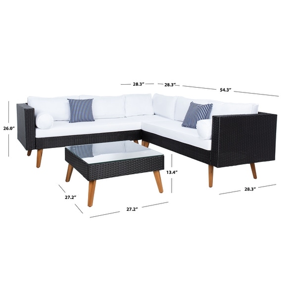 SAFAVIEH Outdoor Living Analon Outdoor Sectional Set