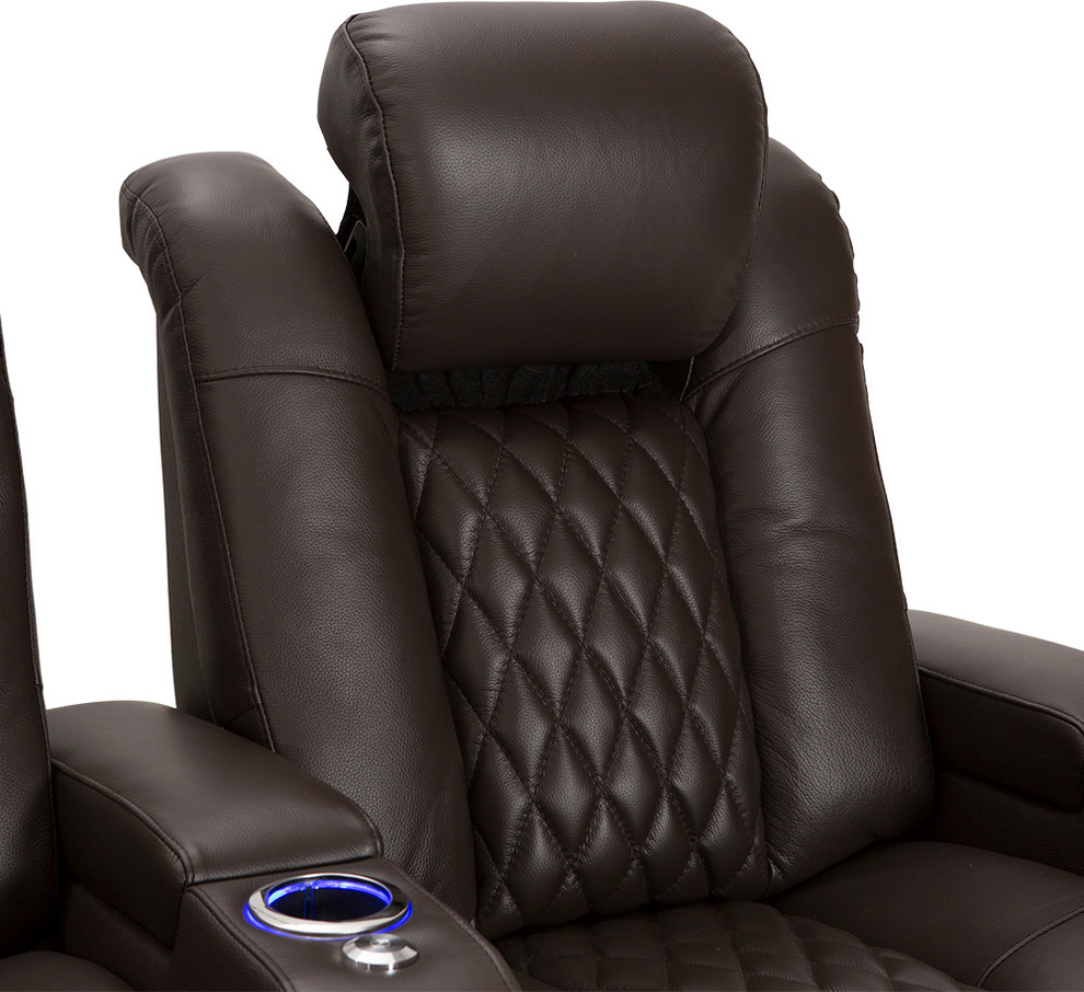 Seatcraft Diamante Home Theater Seating Leather Power   Contemporary   Theater Seating   by Stargate Cinema  Houzz