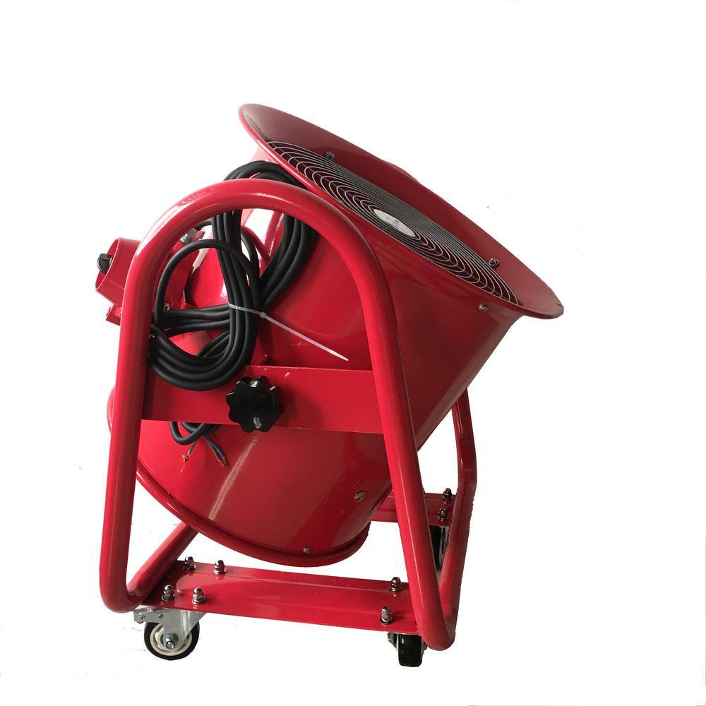 iLIVING Explosion Proof 16 in. Ventilation Floor Fan with 1100-Watt 4240 CFM Red ILG8EF16EX