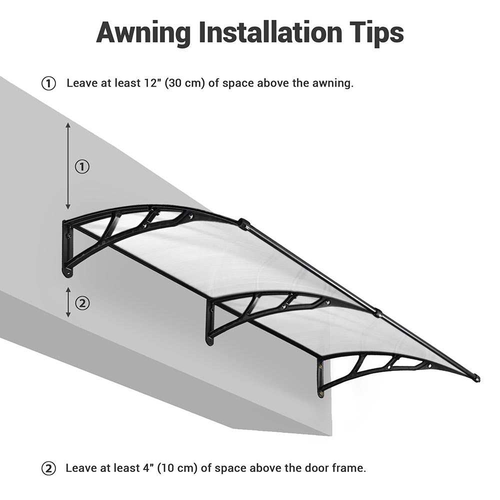 Yescom Door & Window Poly Awning Canopy 80