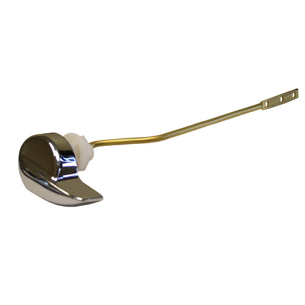 JONES STEPHENS Toilet Tank Trip Lever for TOTO THU004 Side Mount with 10 in. Offset Brass Arm and Metal Handle in Chrome Plated T01081