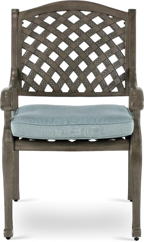 Macan Gray Metal Patio Dining Chair