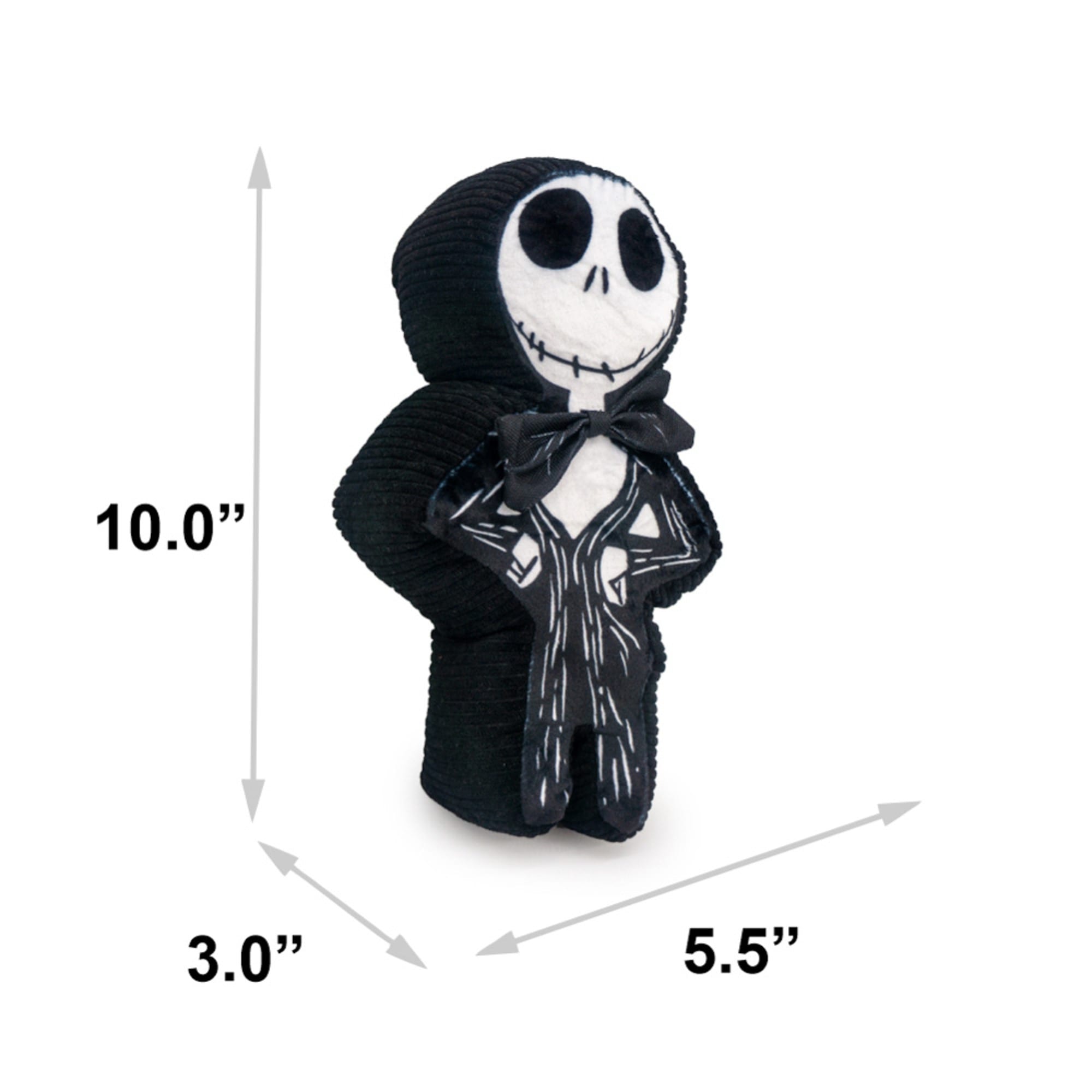 BUCKLE-DOWN Disney A Nightmare Before Christmas Jack Skellington Standing Pose Plush Squeaker Dog Toy， Medium