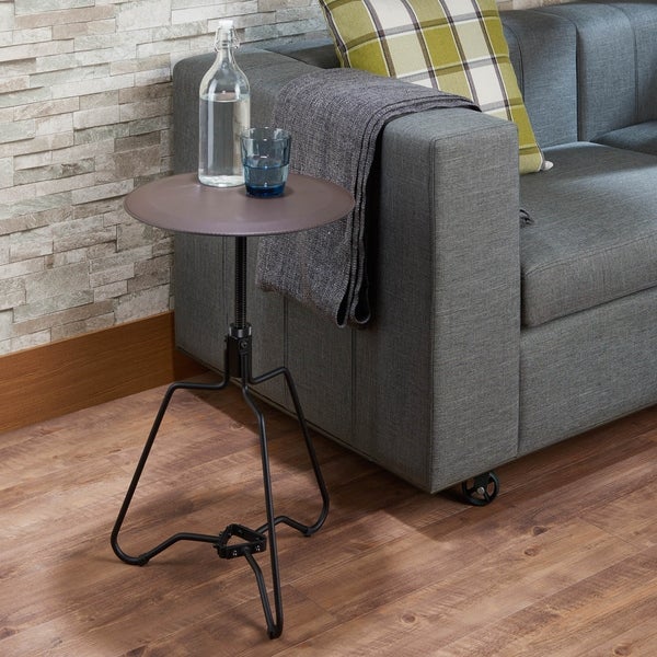 ACME Sada End Table in Espresso with Adjustable Height