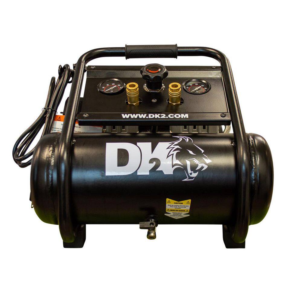 DK2 2 Gal. 125 PSI Portable Silent Electric Air Compressor AC02G