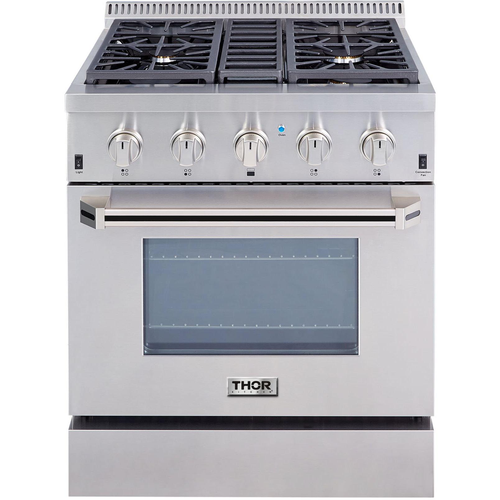 Thor Kitchen 30-inch Freestanding Dual-Fuel Range CRD3001U