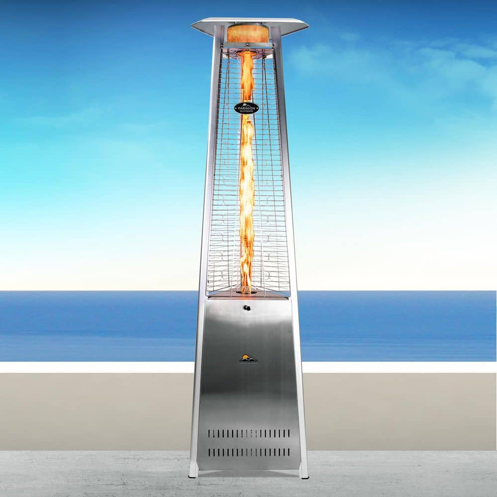 Paragon Outdoor 92.5 in. 42,000 BTU Stainless Steel Vesta Patio Flame Tower Heater OH-SS42-8M