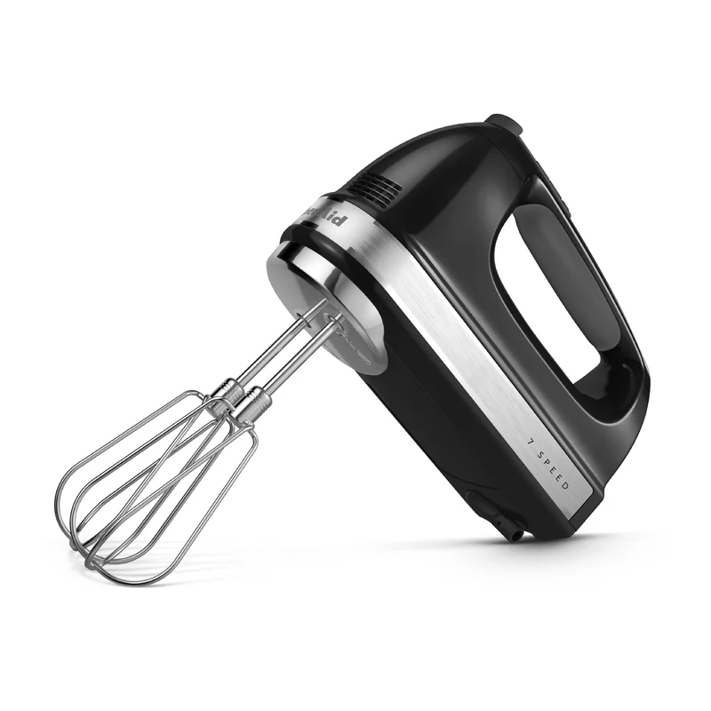 KitchenAid KHM7210OB 7-Speed Digital Hand Mixer with Turbo Beater II Accessories and Pro Whisk - Onyx Black