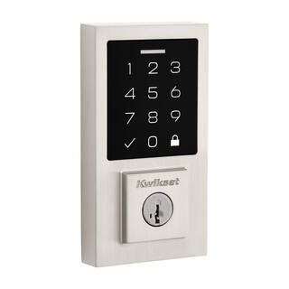 Kwikset SmartCode 270 Contemporary Satin Nickel Touchpad Single Cylinder Electronic Deadbolt Featuring SmartKey Security 9270CNT15SMTRBP