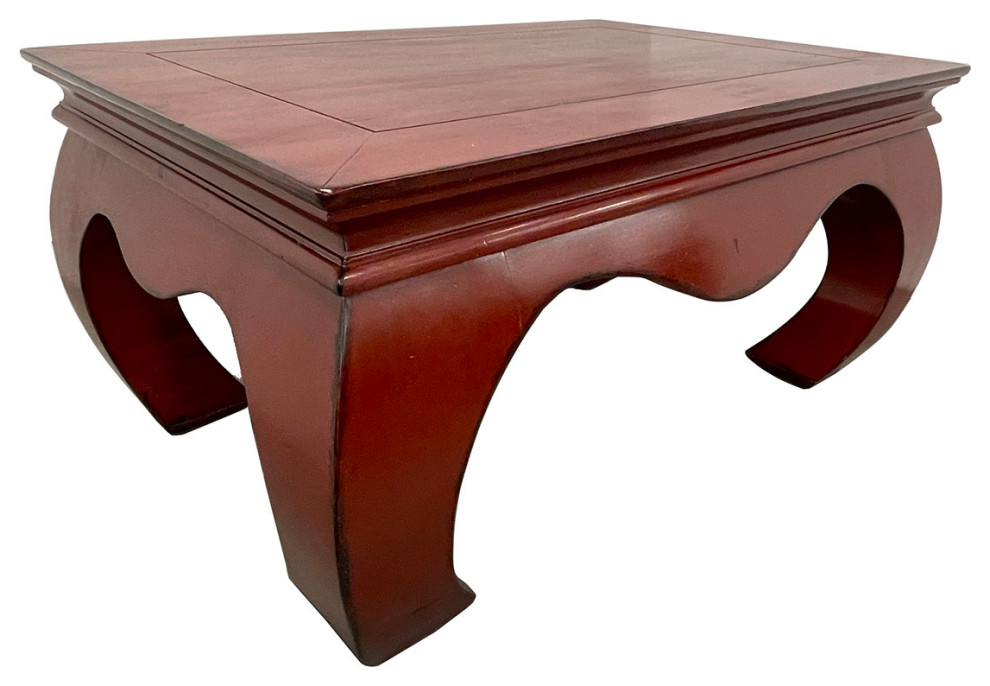 Consigned Vintage Chinese Red Lacquered Ming Dynasty Style Coffee Table   Asian   Coffee Tables   by Golden Treasures Antiques and Collectibles Inc  Houzz