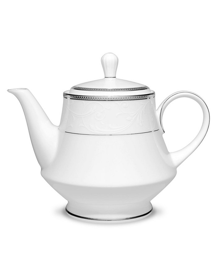 Noritake Regina Platinum Tea Pot 38 Oz.