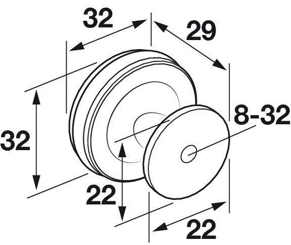 Hafele Knob  Stainless Steel