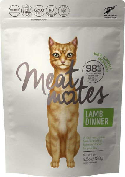 Meat Mates Lamb Dinner Grain-Free Freeze-Dried Cat Food