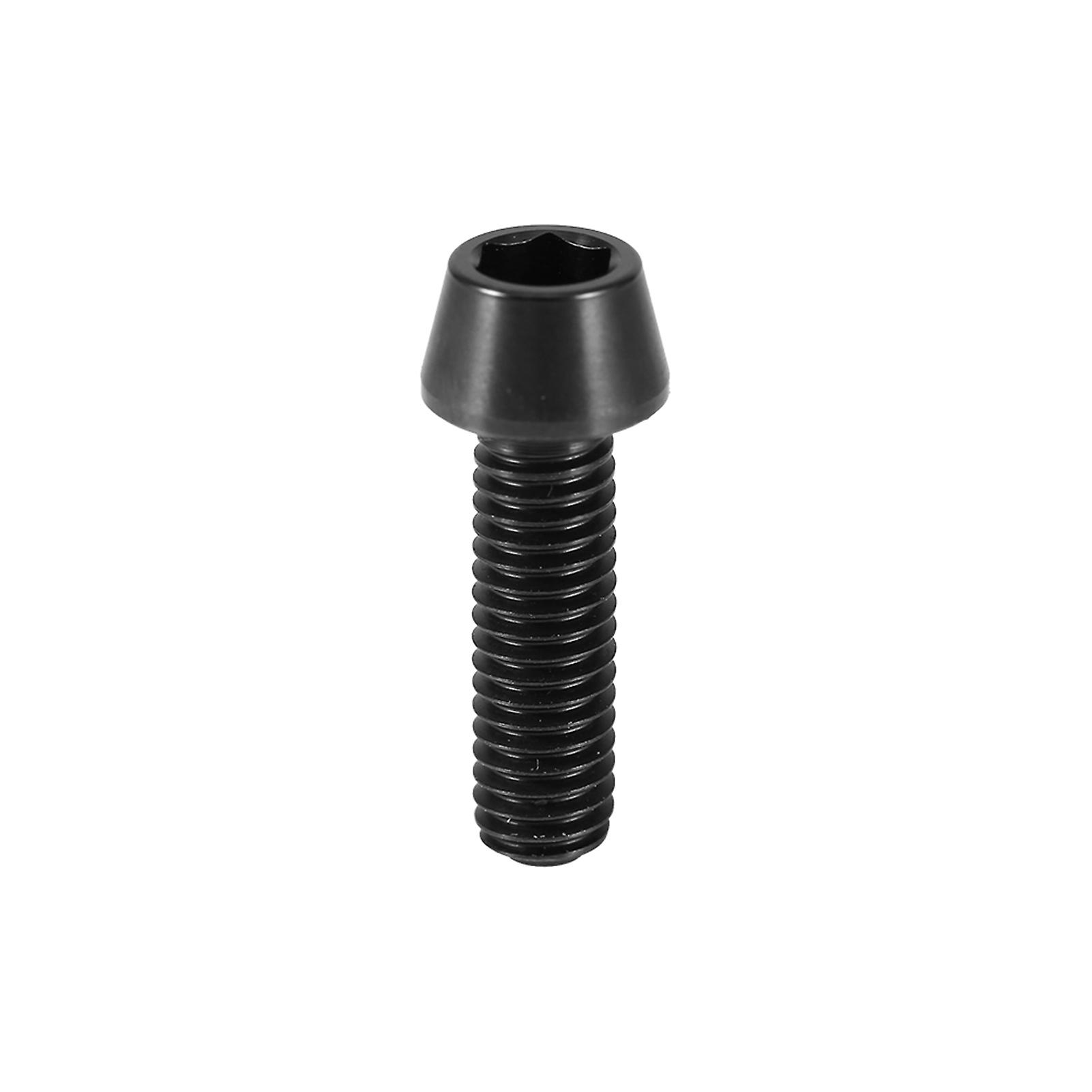 Titanium Alloy Titanium Tapered Head Screw With Washer For Mountain Bike(black/m6x20)