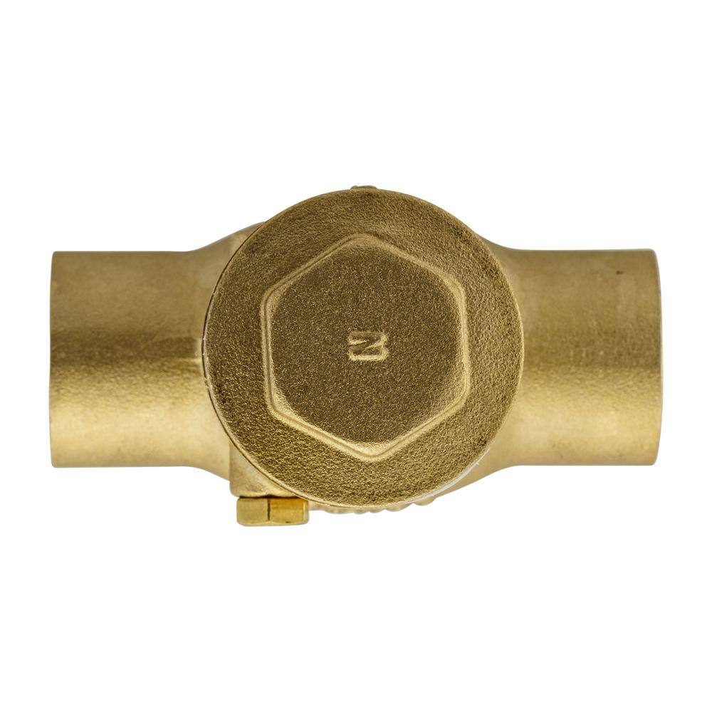 Everbilt 34 in. Brass Sweat x Sweat Solder Swing Check Valve 101-504EB