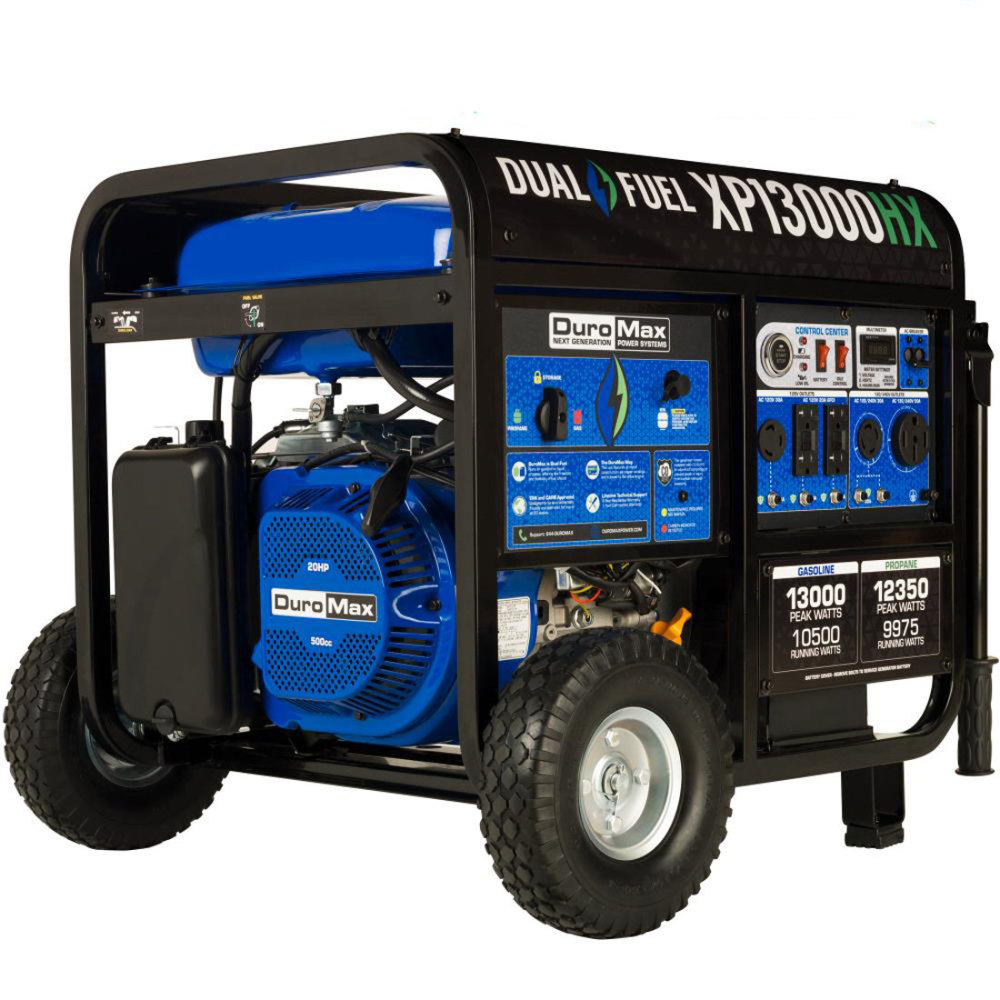 DuroMax Generator with CO Alert 13000Watt 500cc Dual Fuel Gas Propane Portable ;