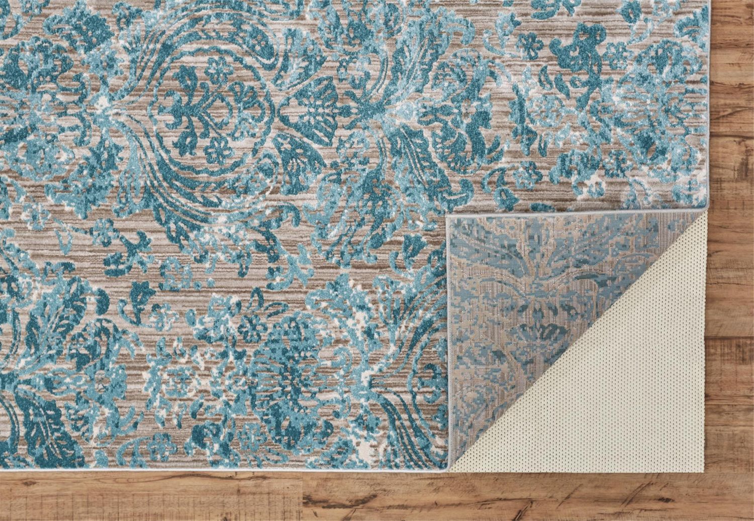 Arsene Blue and Taupe Rug by BD Fine