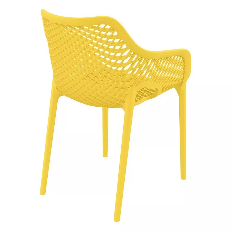 32.25 Yellow Outdoor Patio Dining Arm Chair - Extra Large